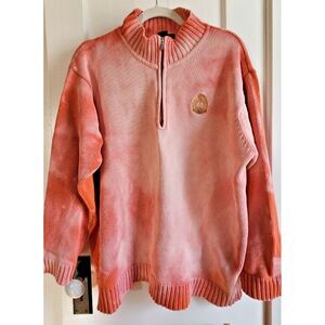 VTG Australia LRL tie dye orange‎ sweater embroidery Logo 100% Cotton woman 2X